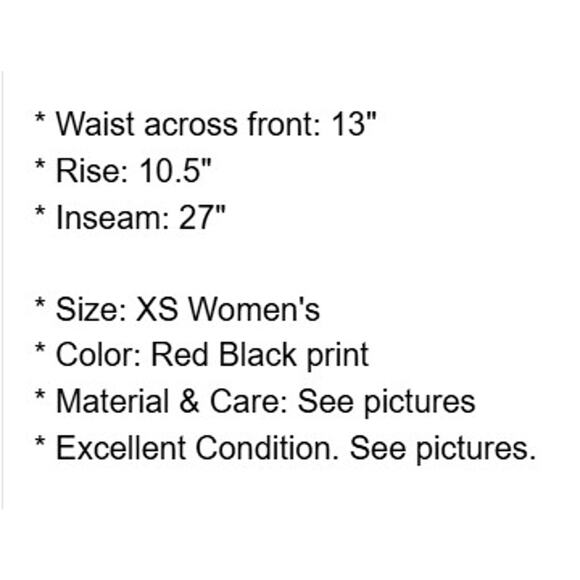 Zara Basic Pants Womens XS Red Black Animal Print Stretch Side Zip Mob Wife - Picture 4 of 12